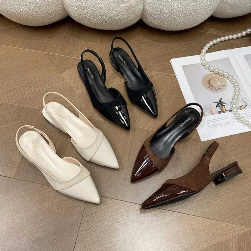 Sharp Pointed High-heeled Sandals for Women with French Stitching 2026 New Shallow Mouth Toe Cap Sandals for Women C260321