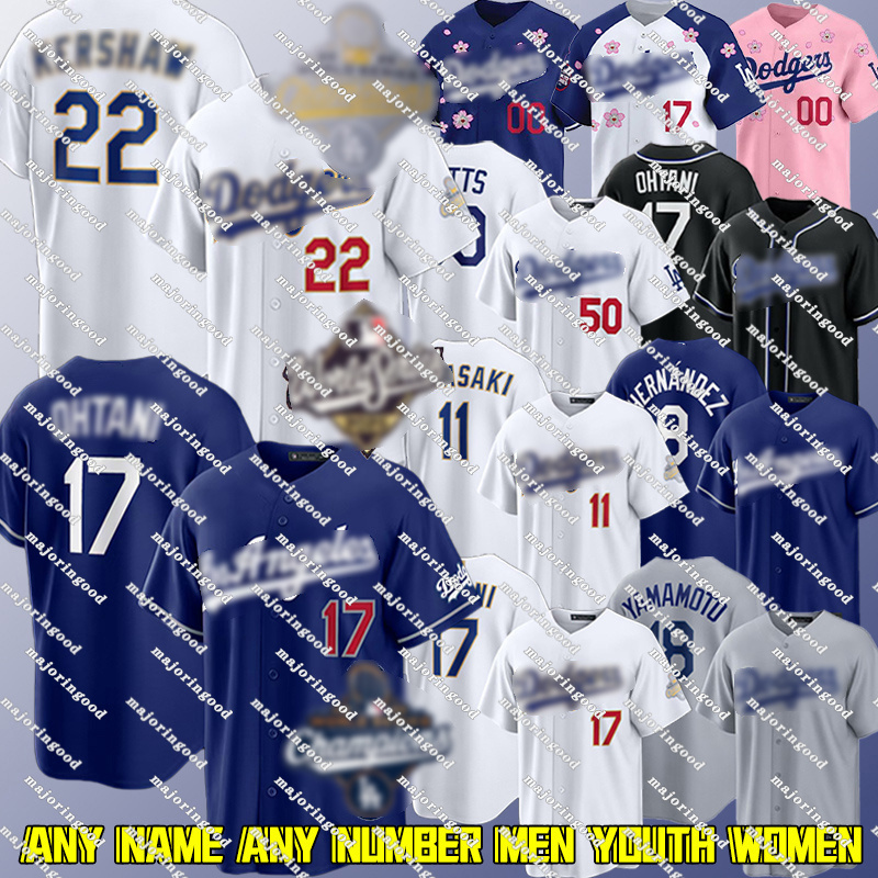 World champion Mookie Betts Shohei Ohtani Jersey Freddie Freeman Jersey Sasaki Edman Teoscar Hernandez LA Dodgers Jerseys Will Smith Baseball Jerseys