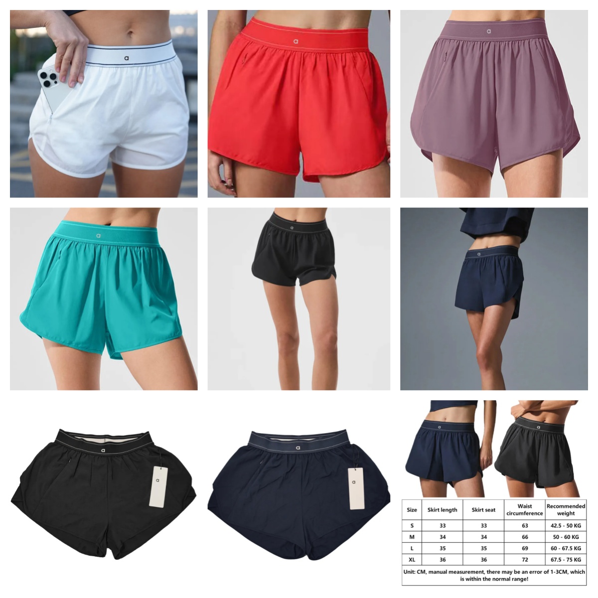 shorts women Yoga Loose Casual aloShorts Slimming Summer Womens Sports Short Pants Anti-Glare Breathable Quick-Drying Short Pant