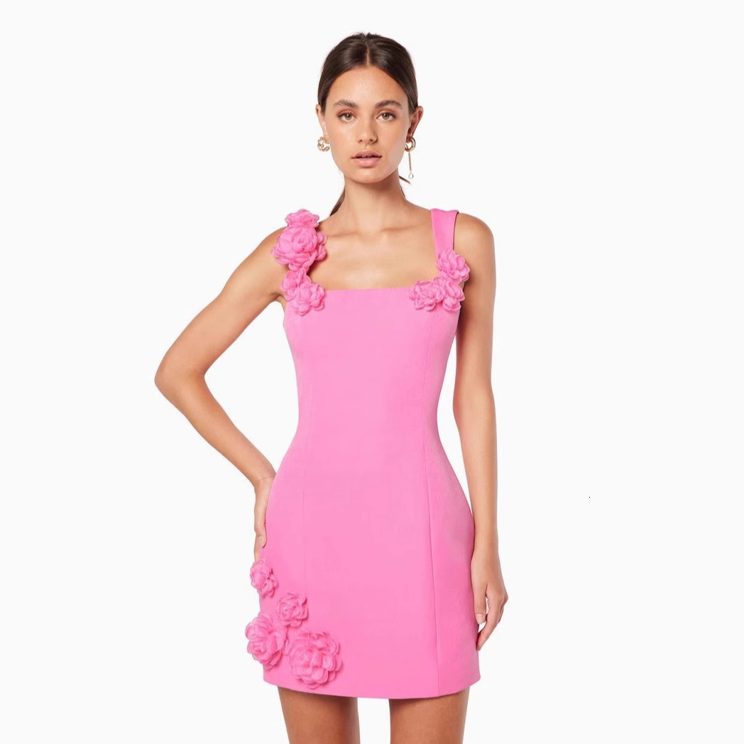 European And American Designer Dress Foreign Trade Women's Fashion Hot-selling New Dress Floral Spaghetti Strap Sleeveless Backless A-line Dress