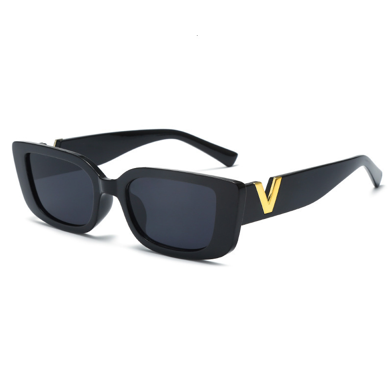Designer Luxury Brand Fashion Trend New Women's Small Frame Sunglasses Square Hip-hop Jelly Colored Sunglasses Are The Same As The Popular Styles