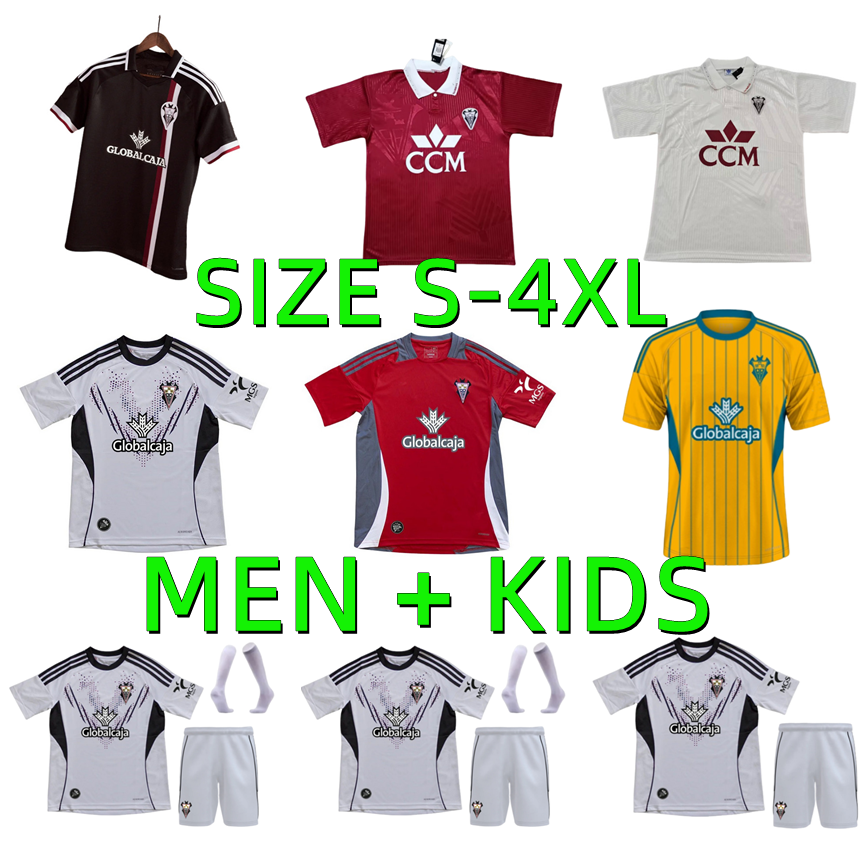 2025 2026 Albacete Soccer Jerseys 1994 1995 retro 25 26 Fran alvarez Flavien Boyomo Special Edition Customized Albacete Vallejo man kit football shirt Men kids kits