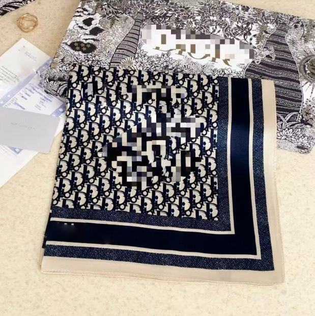 Designer Women's Luxury Silk Scarf, High end Classic Letter Pattern Designer Scarf, New Gift Easy to Match, Soft Touch AAA