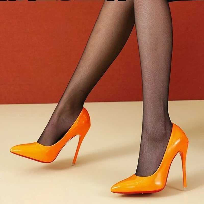 Women Shoes Pumps Office Lady Shoes Solid PU Pointed Head 12cm Super High Heel Thin Heels Party Sexy Strap Stiletto Women Heels C260321