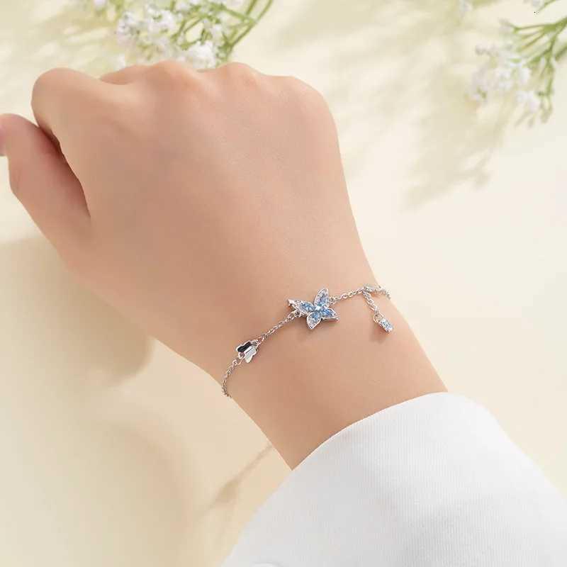 925 Sterling Silver Crystal Butterfly Charm For Woman Homme Luxury Wedding Engagement Fashion Charm Party Jewelry H260321 - view 6