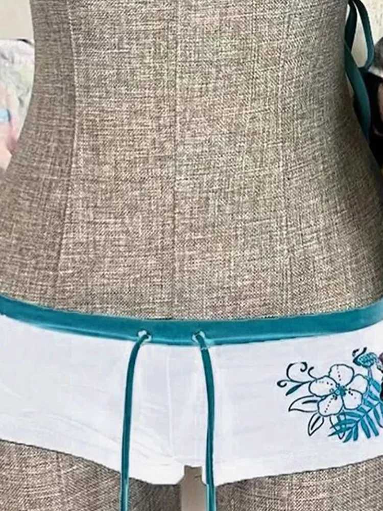 Vzvn Sexy Printed Lace Naked Bikini 2 Pieces Set Womens Swimwear Slit Beach Bikini 2026 New Summer Swimwear Bikinis Set M260321