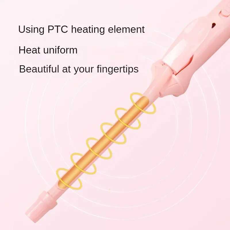 Mini Hair Curling Iron 9mm Curler Wand Professional Curly Tongs Ceramic Electric Salon Styling Tool Small Crimping Iron Curler C260526