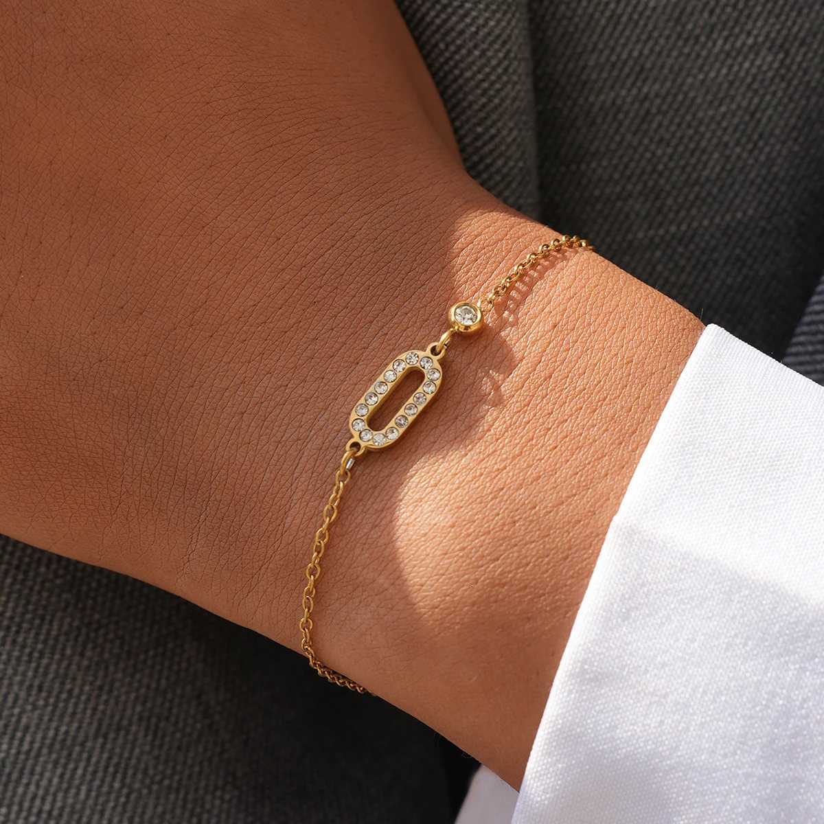 Elegant Zircon Stainless Steel For Women 18K Gold Plated Luxury Designer Waterproof Jewelry Gifts For Her H260321 - view 5