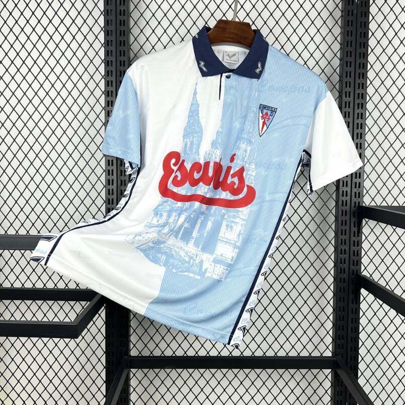 1997 1998 Compostela retro soccer jersey Lubo Penev Home Shirt