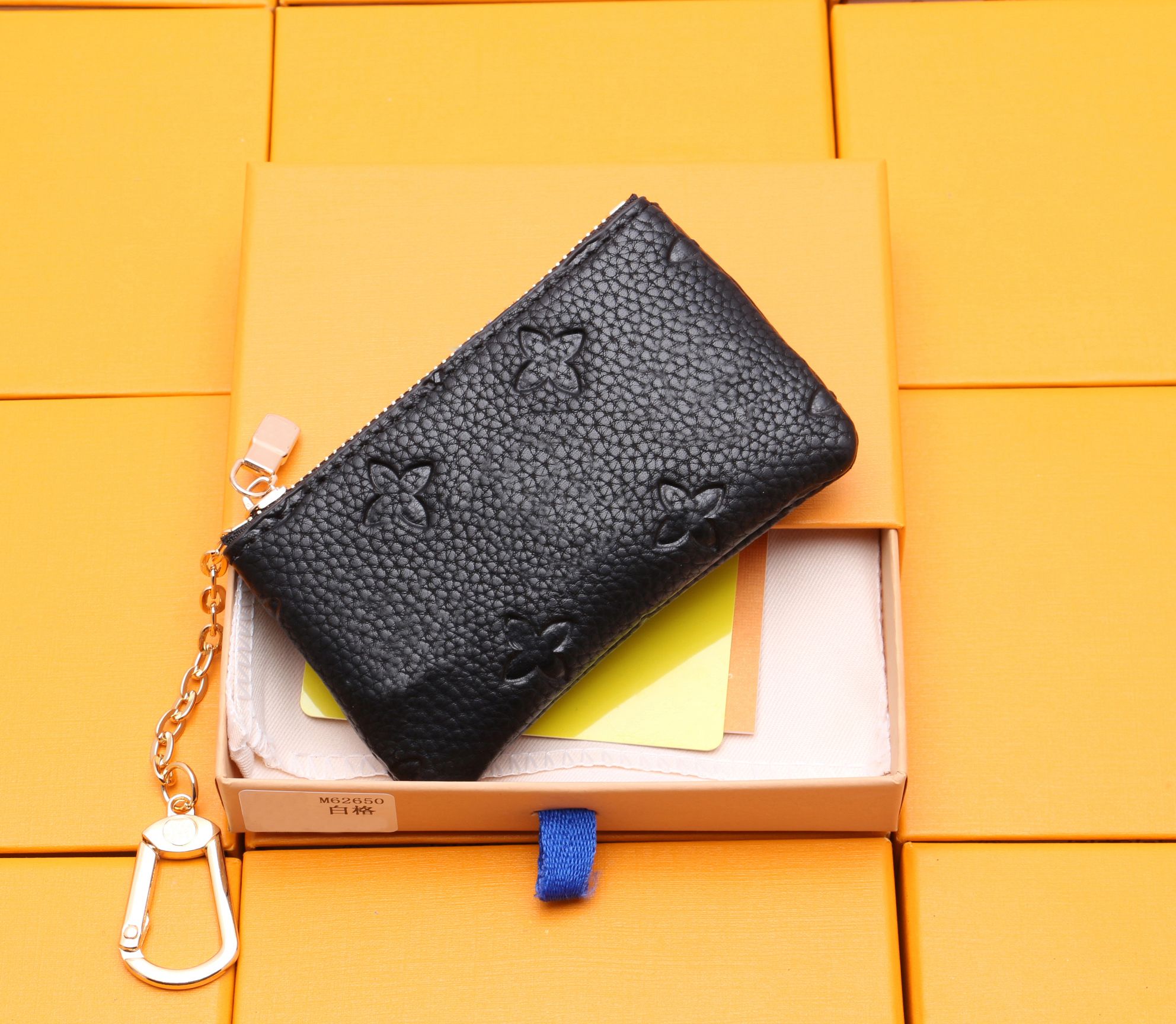 Shopping Designer wallets luxurys Luxury Handbag Purses KEY POUCH POCHETTE CLES Women Mens Key Ring Card Holder Coin Purses Mini Wallet Bag