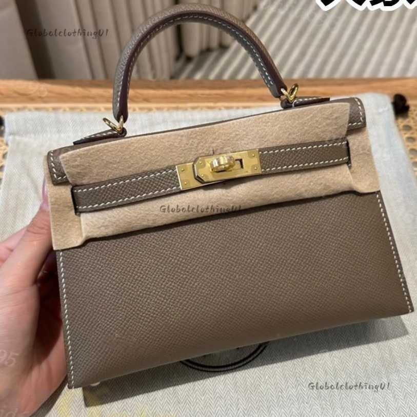tote bag Second Generation Bag mini 19cm Designer Epsom Handbag Woman Genuine Leather Gold silver buckle Shoulder Bag Female Purse Lady Tote Bag With Lock and key