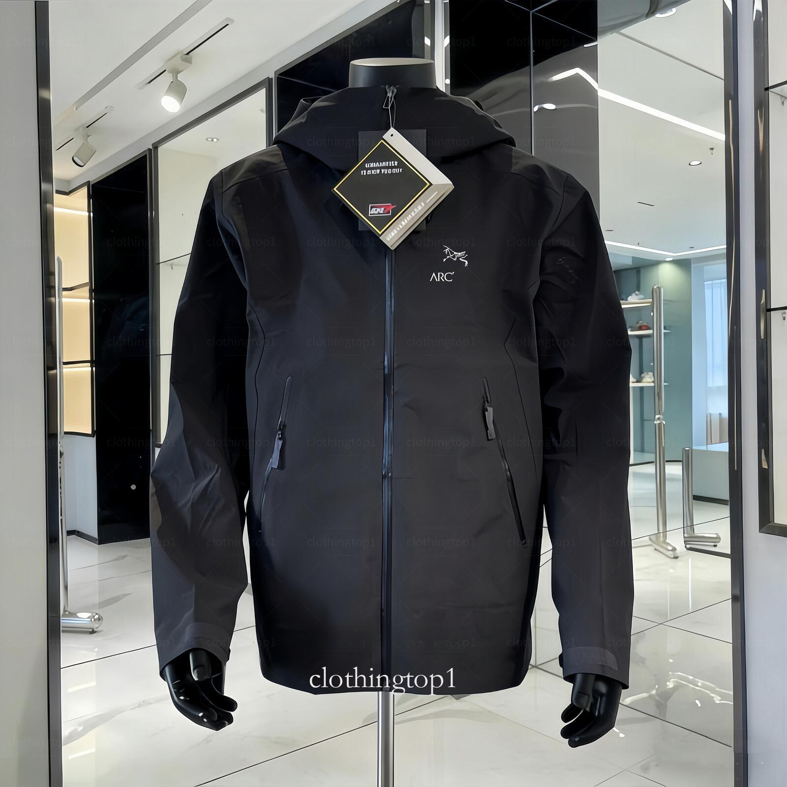 Arcteryxslys Ski Jacket Men Women Goretex Hard Shell Zip Up Waterproof Hood Windbreaker High Quality Designer Fashion Clothes Artery Jacket Trend Coat Arcs Jacket