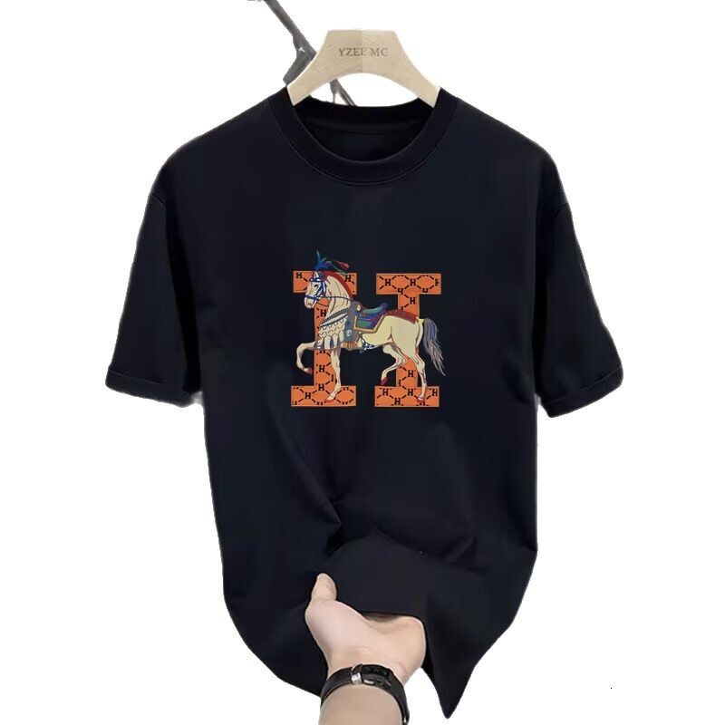 Luxury Brand Designer T-shirt made of heavy-weight long-staple cotton new summer short-sleeve men fashion brand American style regular shoulder casual