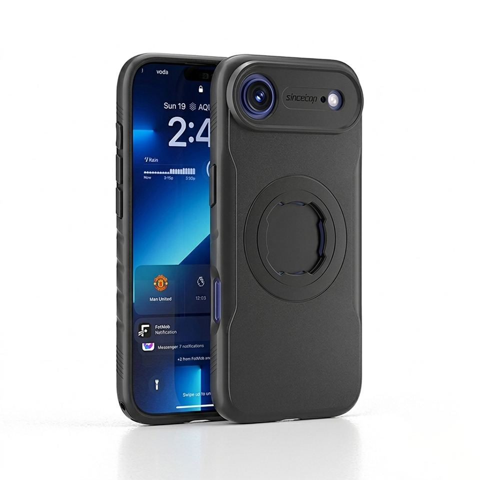 Heavy Duty iPhone 17Air Case Compatible with Quad Lock Brackets - High Stability for High-Speed Motorbike & Off-Road MTB Mountain Bike