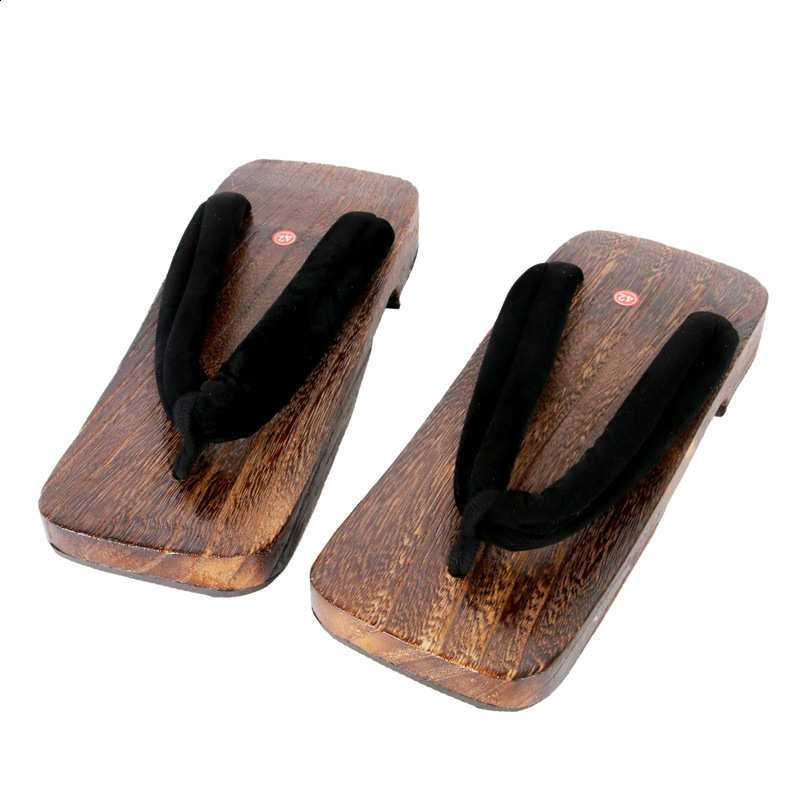 Mazefeng Unisex Shoes Print Wood Geta Sandals Men Chinese Geta Clogs Classial Wooden Slippers Mens Flip Flops Japanese Clogs Y200107
