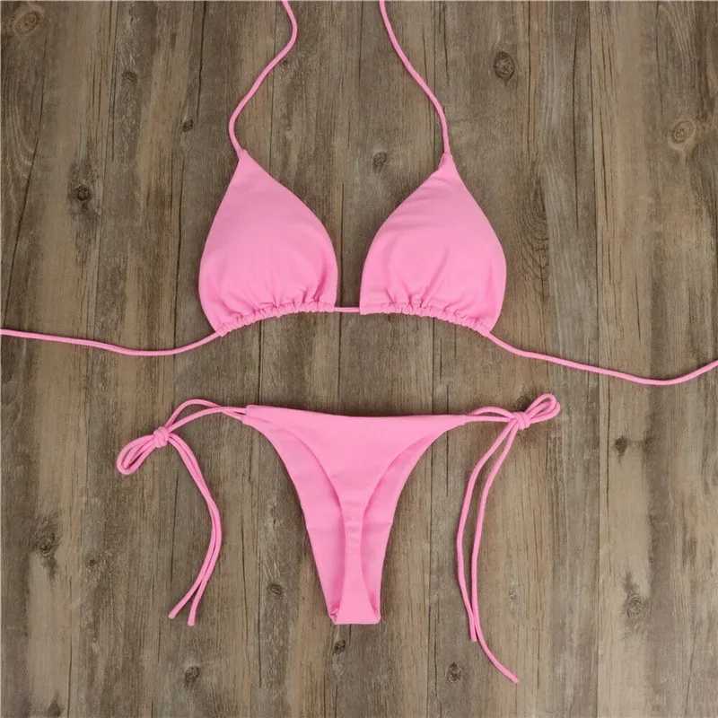 Summer Swimsuit Women Sexy Bikini Set Push-up Padded Bra Thong Two Pieces Swimwear Beachwear Bathing Suit Female Sexy Swimsuits M260321
