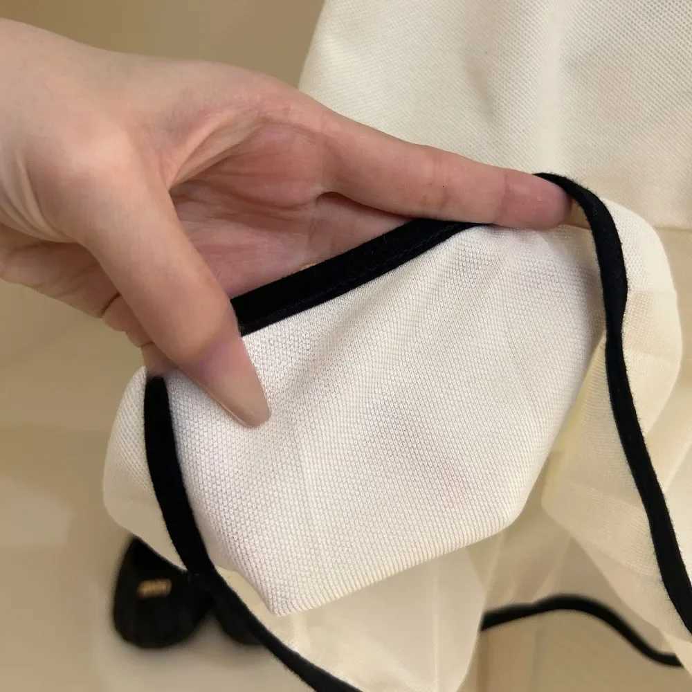 2 3 4 5 6 7-year-old Girl Casual Clothes Black and White Korean Version Lapel Sleeveless Pleated Vest Dress Summer ThinT260319