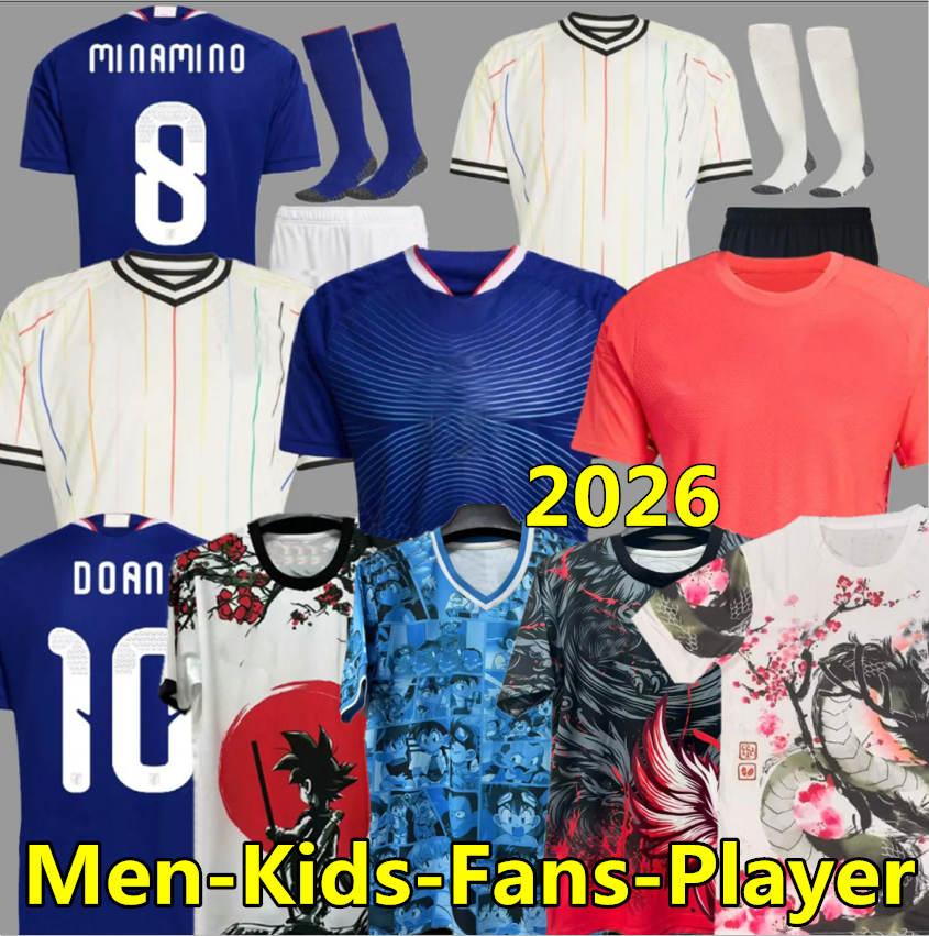 Japan Jersey 2026 World Cup Soccer Jerseys Classic Cartoon Tracksuit MINAMINO TOMIYASU TSUBASA More - Breathable Football Shirt top 26 27 kids kit