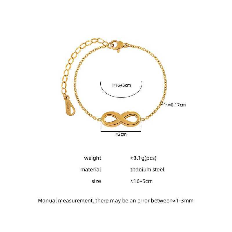 Waterproof Simple Infinity Symbol Number 8 Pendant Stainless Steel PVD Plated Charm Women Friends Fashion Jewelry Gifts H260321 - view 6