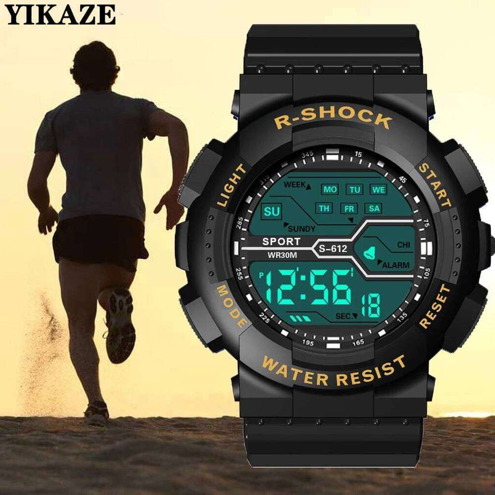 Watches Sports LED Wristwatches Men's 30m Waterproof Digital Light Stopwatch Watch for Men Student Teens