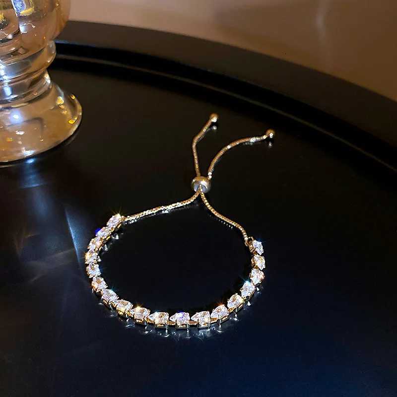 Luxury Adjustable Womens Fashion Temperament Geometric Square Rhinestone Wristband Party Wedding Jewelry H260321 - view 6