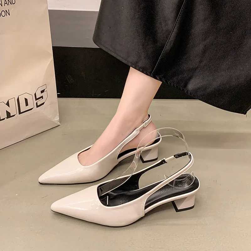 Summer New Pointed High Heels Womens Sandals Casual Shallow Mouth Shoe Fashion Elegant Ladies Shoes Zapatillas Mujer C260321