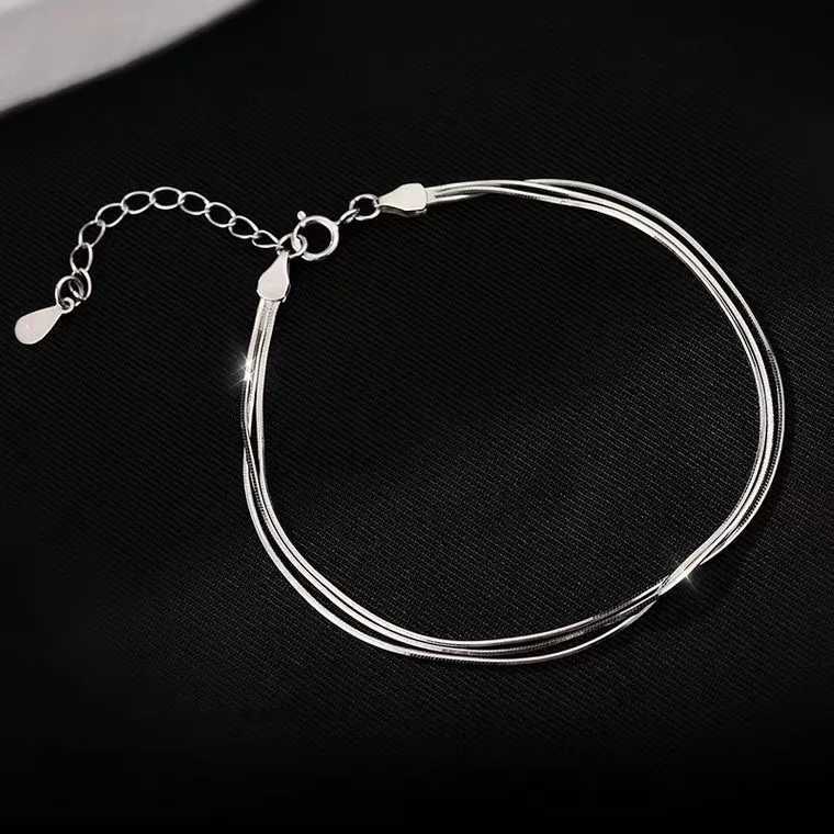 Fashion 925 Sterling Silver for Women Simple Korean Multi Layer Coil Adjustable Party Wedding Jewelry Gifts H260321 - view 7