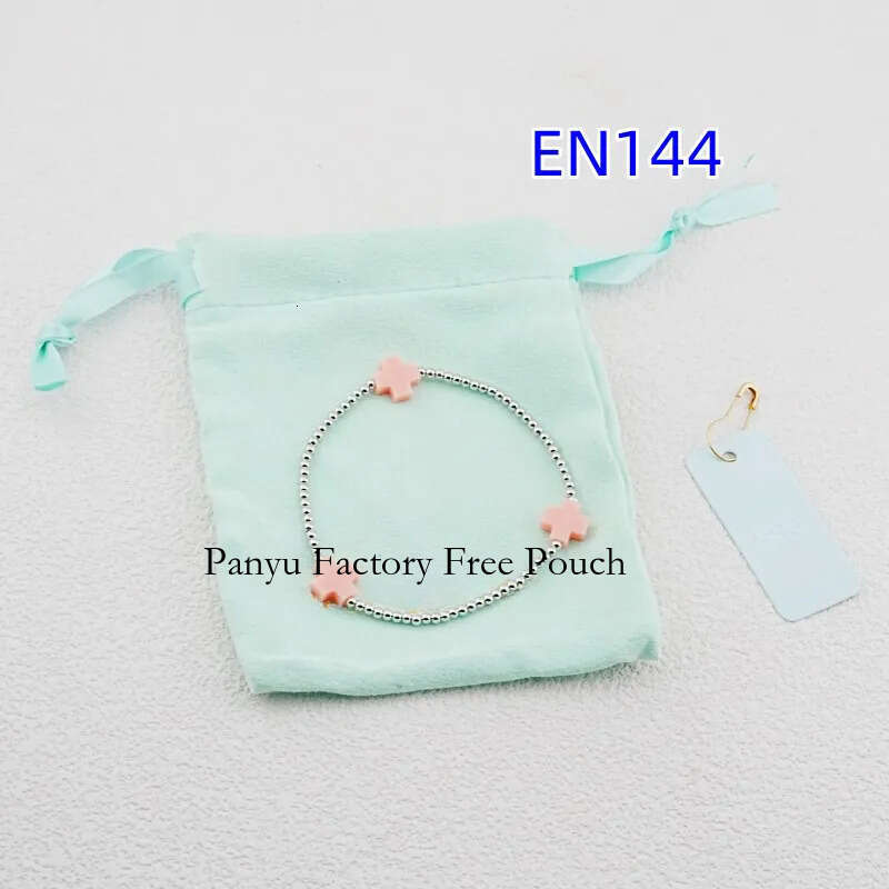 Unwritten Brass Classic Resin Colors Cross Real Gold Plated Beads White Stretch Stack Bracelet With free dust bag