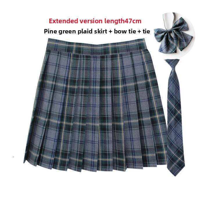Dress designer dress Japanese-style JK plaid high-waisted pleated skirt, British school uniform, plus-size short skirt, Scottish red plaid half-skirt