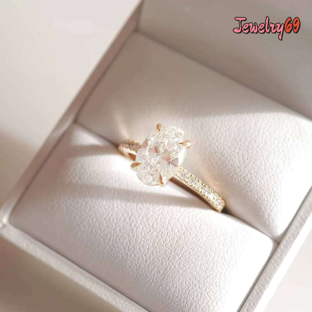 Certified IGI HPHT CVD Lab Grown Engagement Women 14K 18K Gold Oval Made Created Diamond 3 Carats Ring Jewelry Jewelry