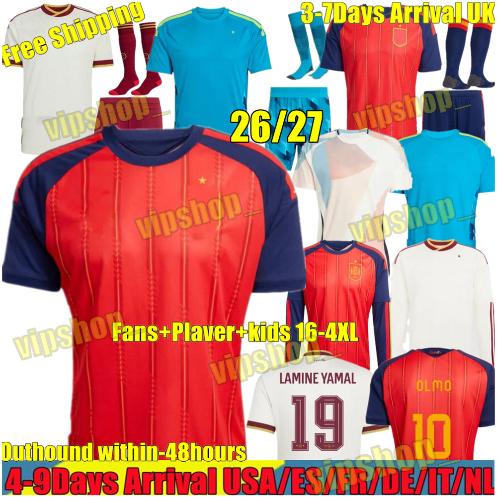 2026 Spain Jersey Kids LAMINE YAMAL Soccer Jerseys PEDRI JOSELU Carvajal 26 27 Football Shirt WILLIAMS JR MERINO RODRIGO 2008 2010 2012 A.INIESTA XAVI camiseta espana