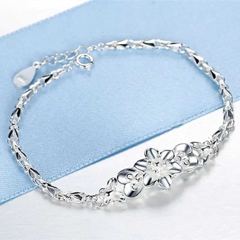New beautiful flowers chain charms 925 Sterling silver for woman fine fashion jewelry Wedding party lady gifts H260321 - view 3