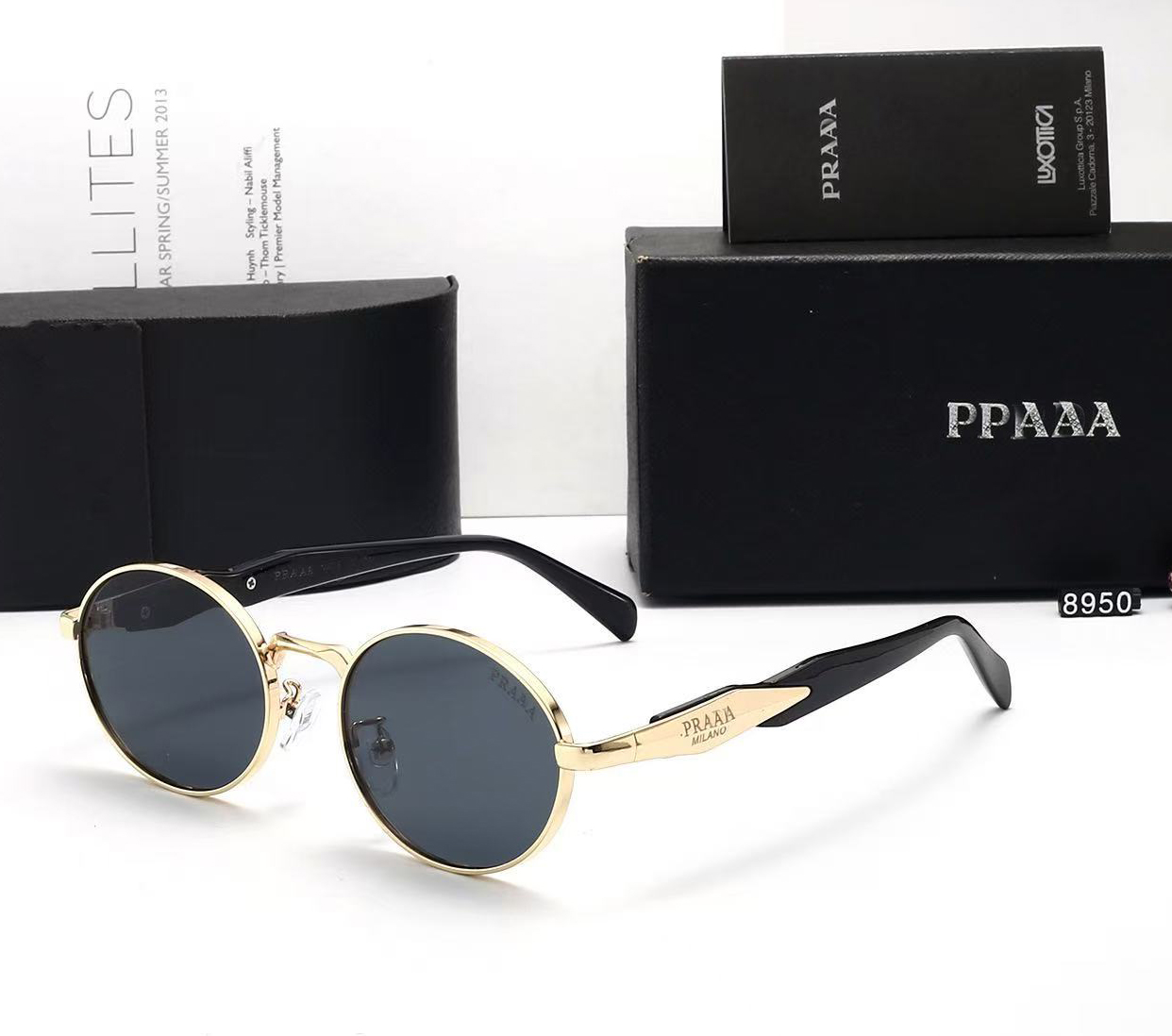 designer sunglasses for women men PR65ZS luxury metals sunglasses Full frame glasses Sun glasses Retro Small Round Frame Outdoor Beach trend With Box very nice