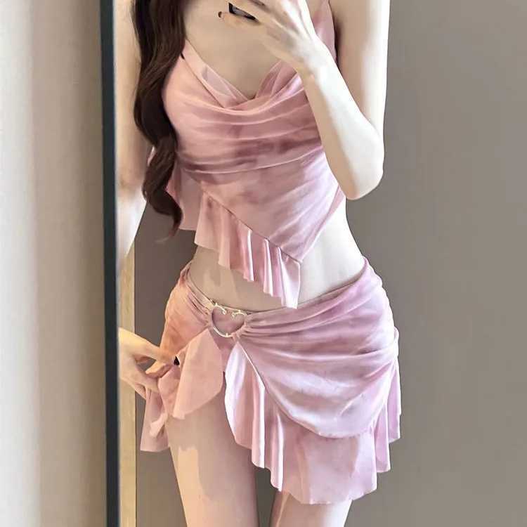 Bikini Swimsuit Womens Three Piece Set High-end Split Flesh Covering Conservative Beach Vacation Hot Spring Swimsuit M260321