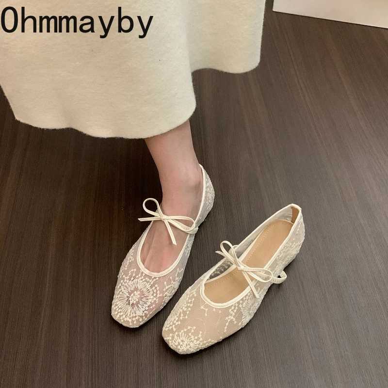 2026 Spring Lace Women Mary Jane Shoes Fashion Slip On Comfort Street Style Soft Sole Female Internal Elevation Dress Shoes C260321