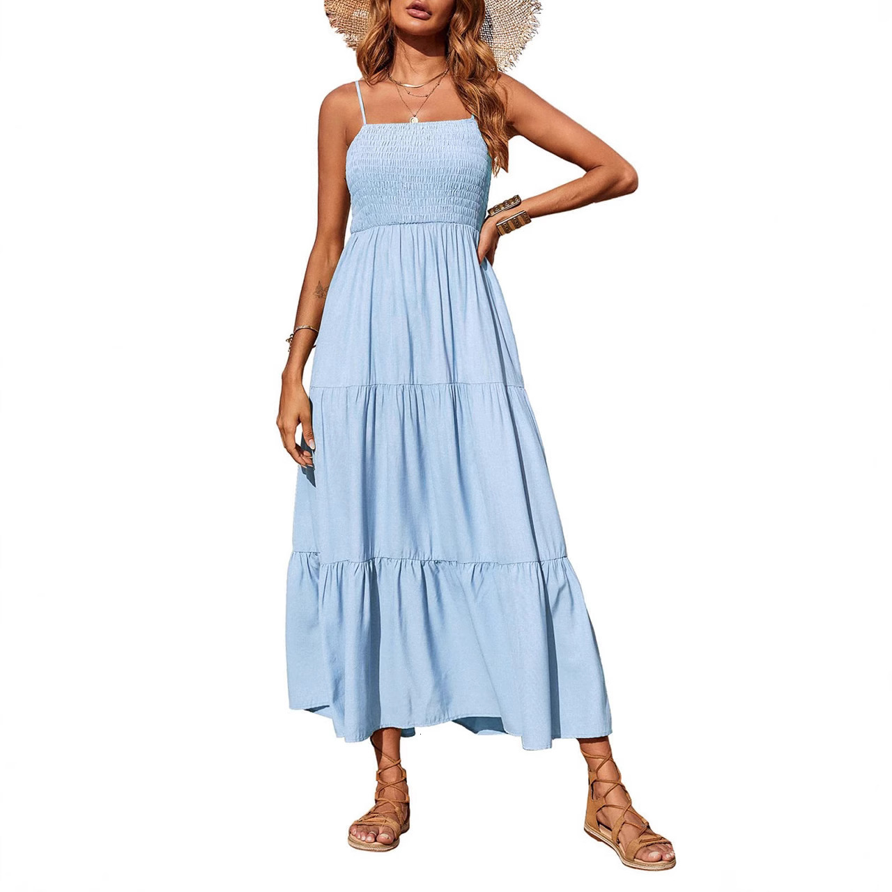 Spring New European And American Women's Designer Dress Fashion Elegant Fashionable Strap Backless Split Dress