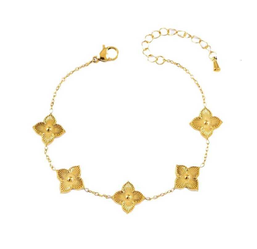 StainlESS Steel Rhombus Flower Necklace Ring Earrings For Women Girl Leaves Jewelry Set Gift for Party BirtHDay H260321 - view 6