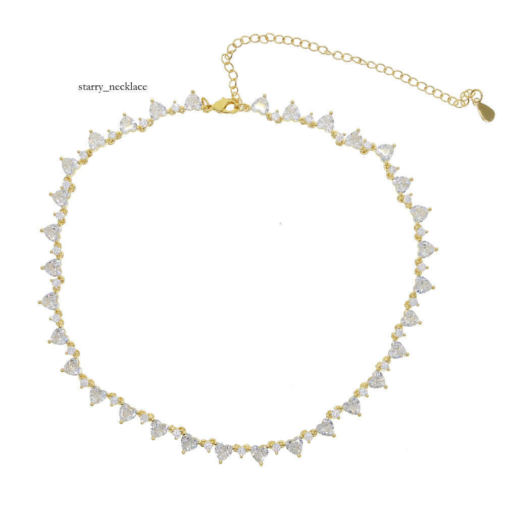Jewelry Hip Hop necklace for women heart-shaped Moissanite necklace super shiny women's wholesale autumn and winter sweater chain
