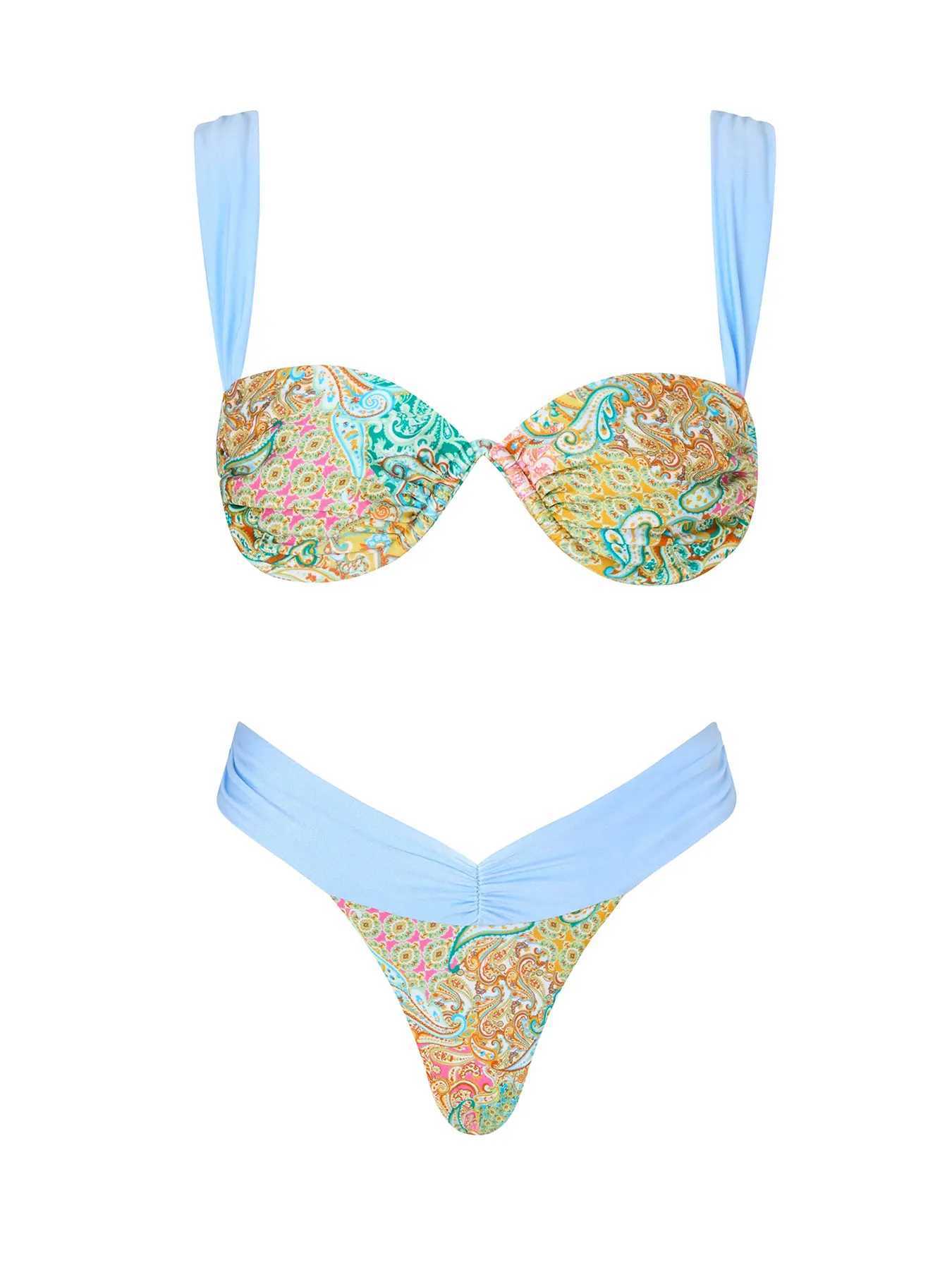 2025 Trend Trangle Stripped Micro Bikini Set Women Swimsuit Sexy Fashion Lady Biquini Swimwear Vacation Beachwear Female Clothes M260321