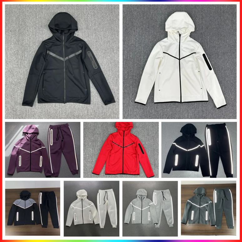 High Quality 1:1 tech fleece Men's Tracksuits Designer Casual pure cotton Hoodie High Quality Jacket Fashion Set Three-Dimensional Silicone Printed nikemiller Pants