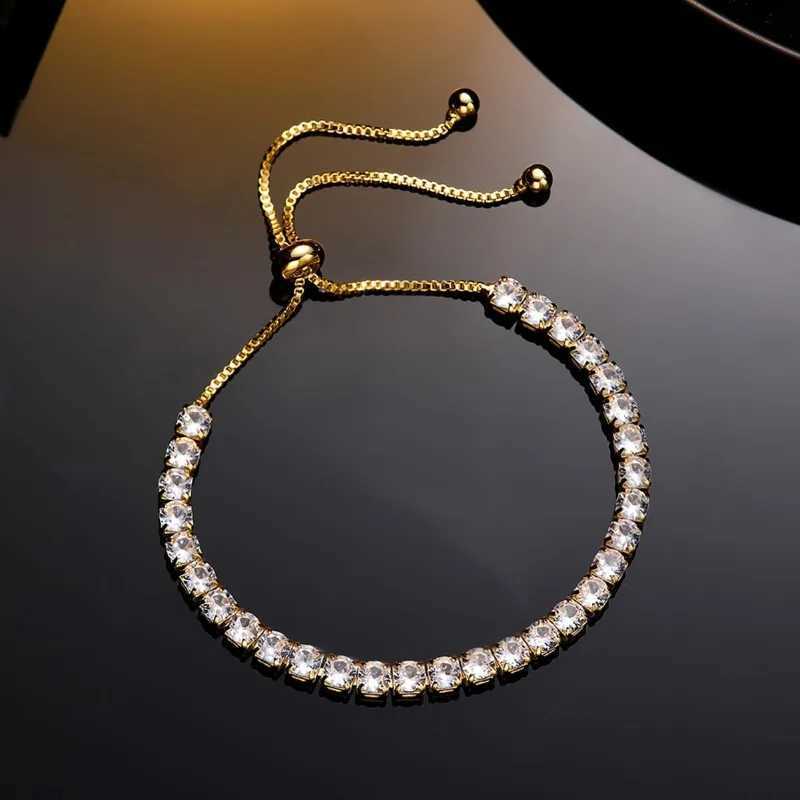 Tennis for Women 18K Gold Plated 4mm Zirconia Crystal Adjustable Silver Rose Gold Gift Wedding Party Jewelry H260321 - view 5