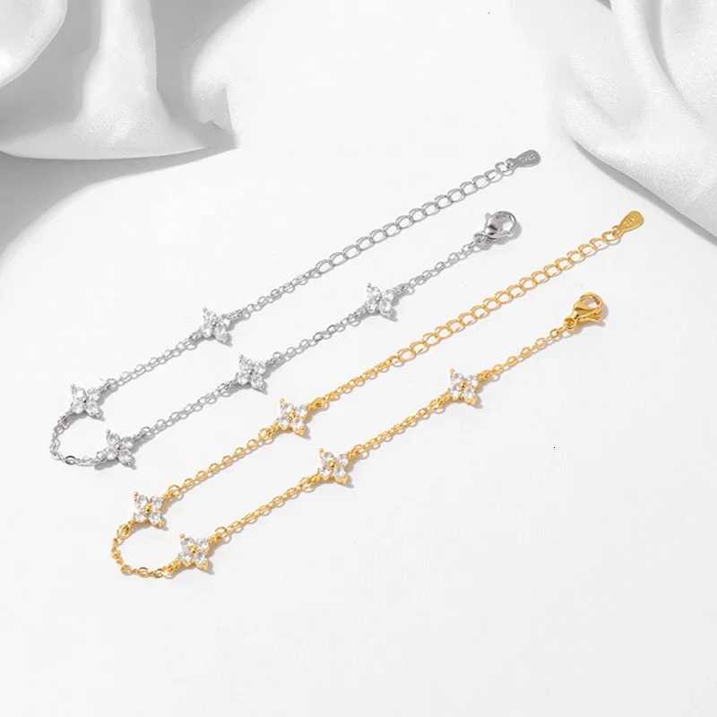 925 Silver Plated Flower Zircon Chain Necklace for Women Luxury Collar Charm Necklaces 2025 Trend Jewelry H260321 - view 5
