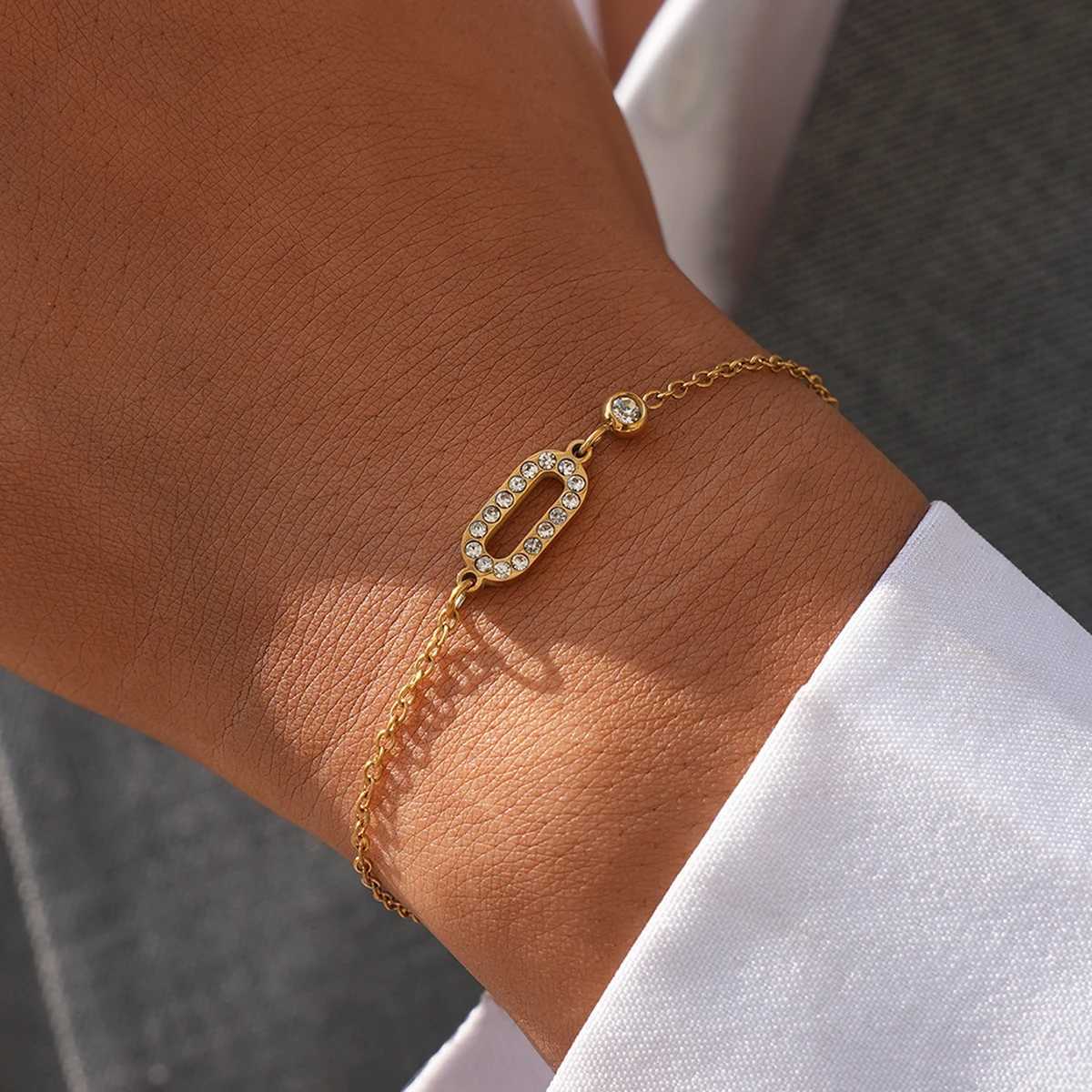 Elegant Zircon Stainless Steel For Women 18K Gold Plated Luxury Designer Waterproof Jewelry Gifts For Her H260321 - view 4