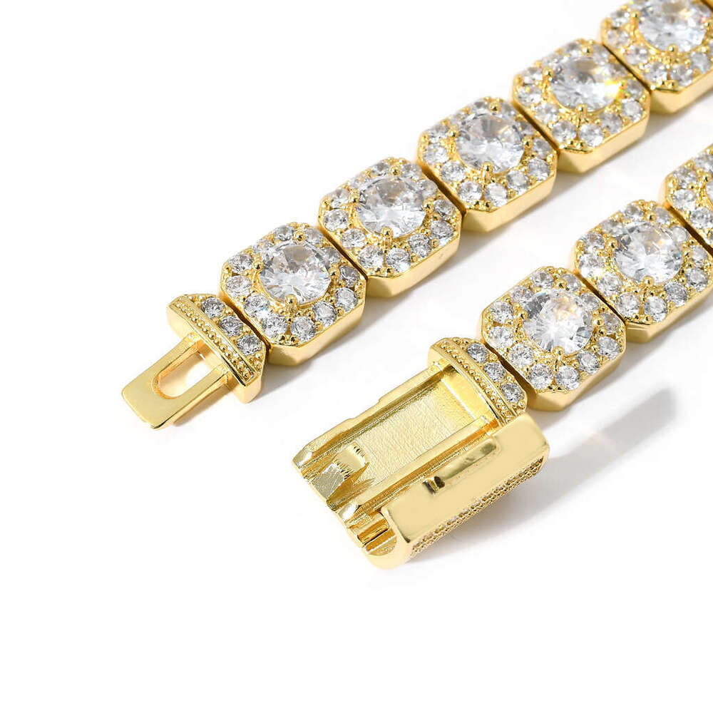 Jewelry Fashion Jewelry 13mm bracelet with flip clasp ice crystal Moissanite bracelet personalized Hip Hop men's jewelry