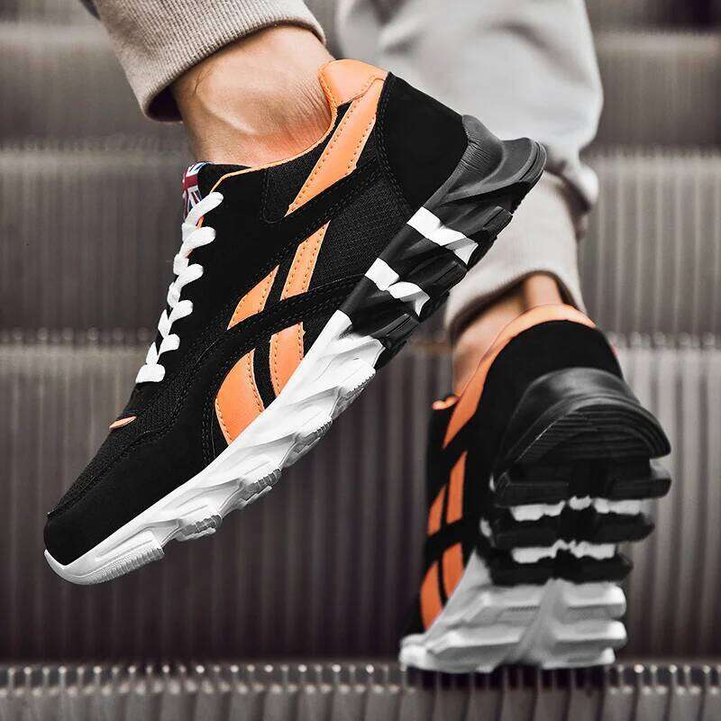 Men Sports Running Shoes Marathon Cushion Breathable Lightweight Mens Outdoor Hiking Athletic Nonskid Blade Sneakers Jogging 26H0321