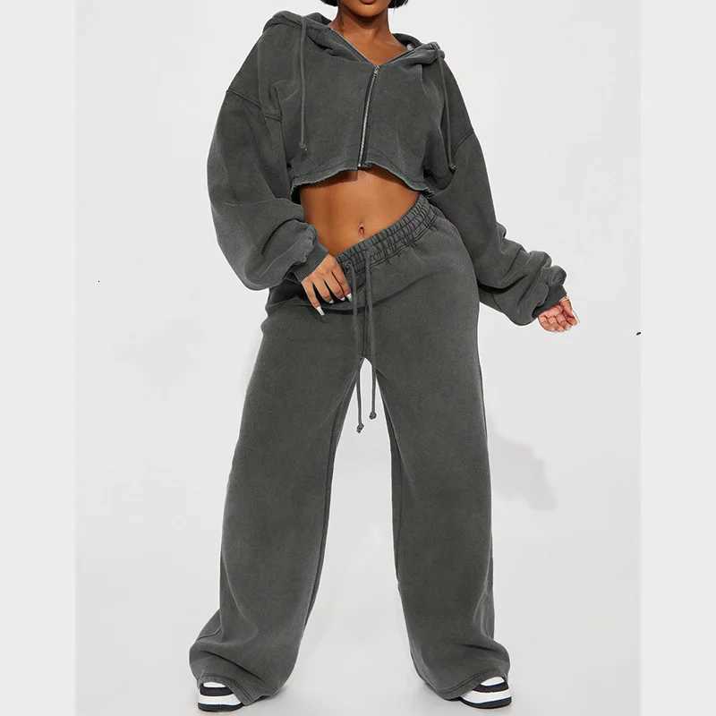Women Fall 2 Piece Lounge Outfit Long Sleeve Tops High Waisted Jogger Pants Set Spring Travel Clothes Tracksuit X260321 - view 7