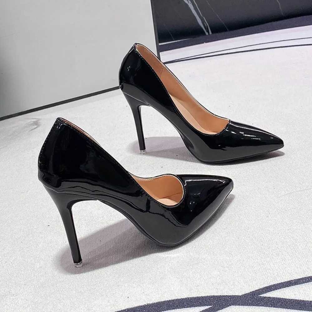 Sexy Black Sole Thin 6cm 8cm 10cm Heel High Heels Classic Style Black Office Work Shoes light Lady Pumps Plus Size 43 C260321