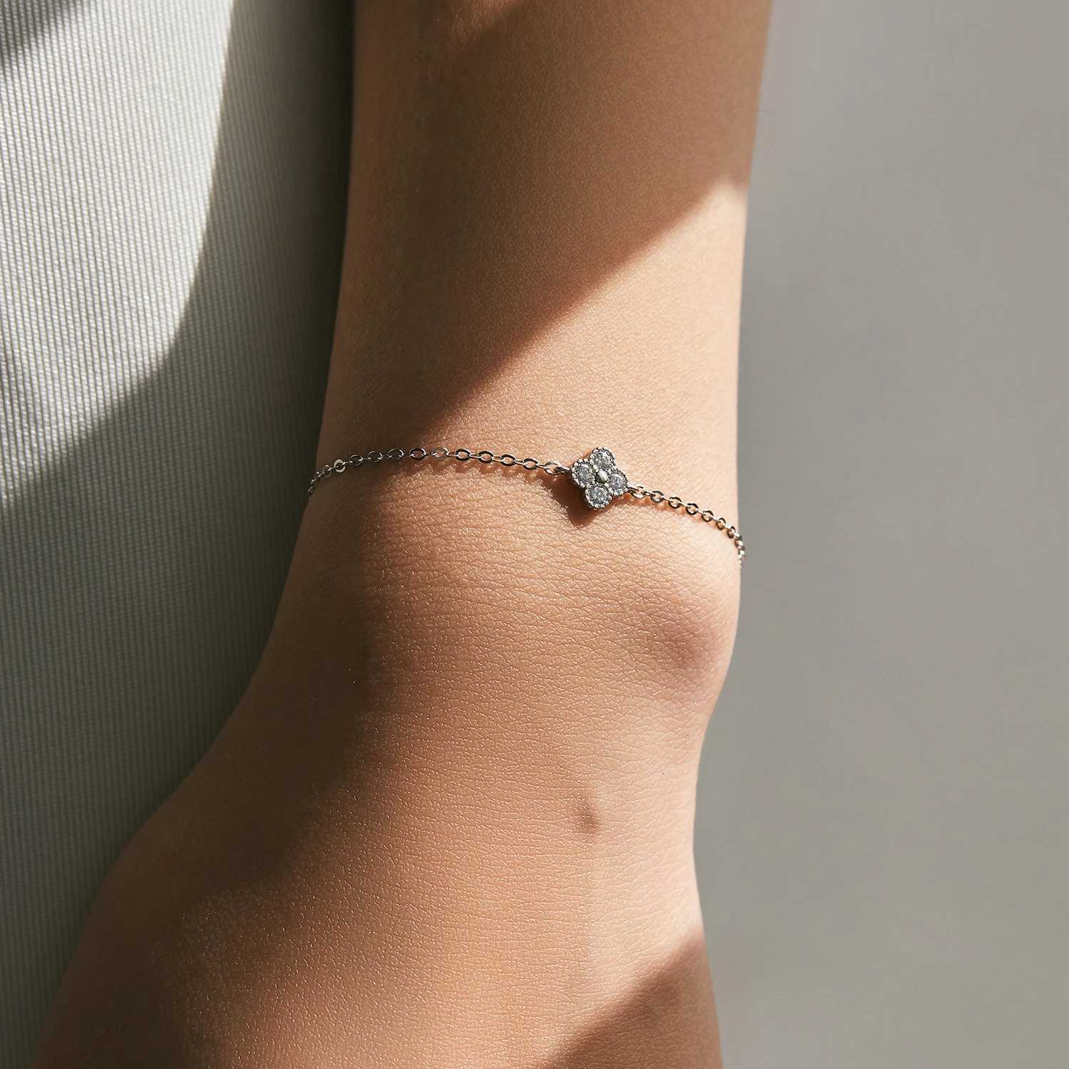MODIAN 925 Sterling Silver Exquisite Lucky CZ Link Chain Stackable Sweet For Women Daily Fine Jewelry H260321 - view 3