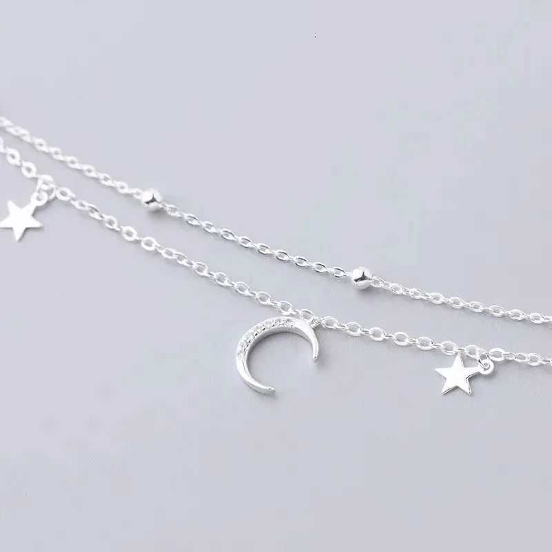 Sparking 925 Sterling Silver Star Moon For Women Girls Vintage Korean Crystal Party Charm Jewelry Gifts H260321 - view 6