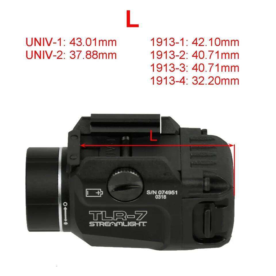 TLR Tactical Weapons Scout Light Pistol Flashlight TLR-1 TLR-1HL TLR-3 TLR-4 TLR-7 TLR-8 LED Hunting Spotlight Gun Torch 26Y0318